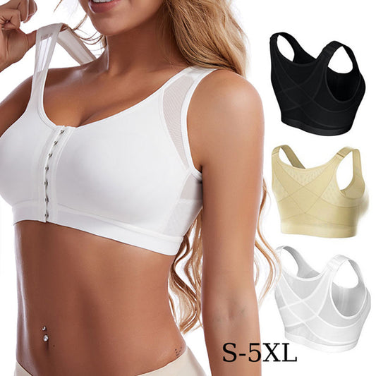 【3 bucăți】💋Ultima zi 70% REDUCERE – Sutien cu acoperire completă pentru spate fără fir în formă de X cu închidere frontală