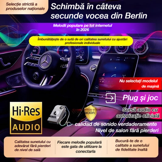 🚗🎵🎵【Unitate flash USB pentru muzică】Conține 3000 de melodii, 200 de videoclipuri muzicale și efecte sonore 6D.