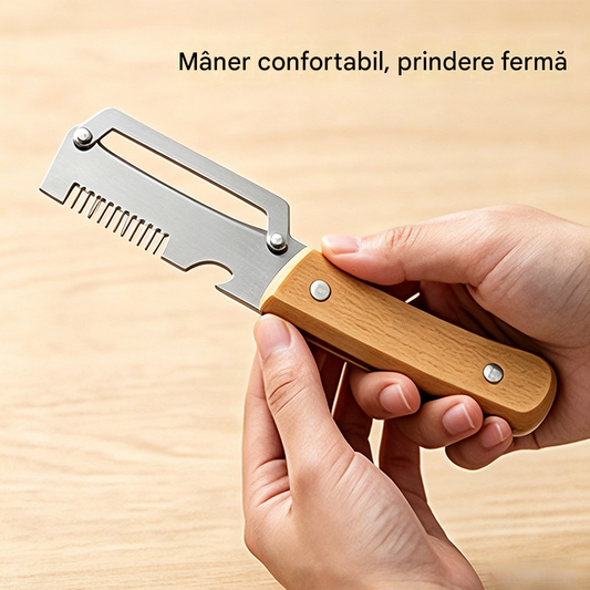 ✅【Cumpărați 1 obțineți 1 gratuit】2 buc🧅🔪Curățător de bucătărie multifuncțional 3 în 1: Curățează, taie și deschide sticle!🔥