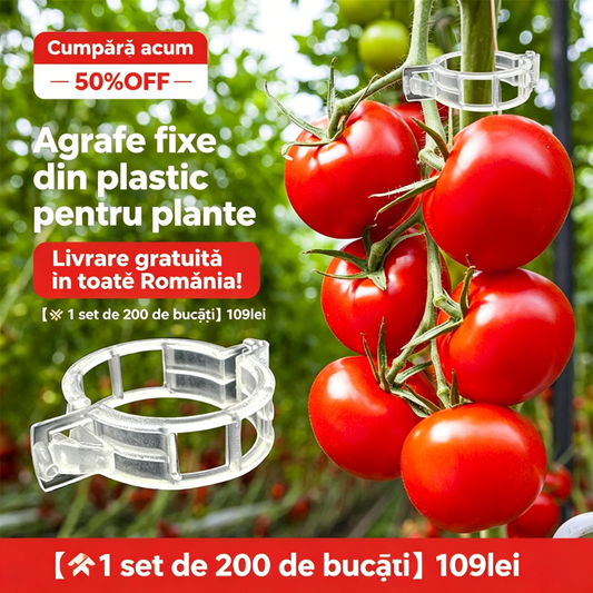 💦🌈【200 buc】🌱Agrafe fixe din plastic pentru plante