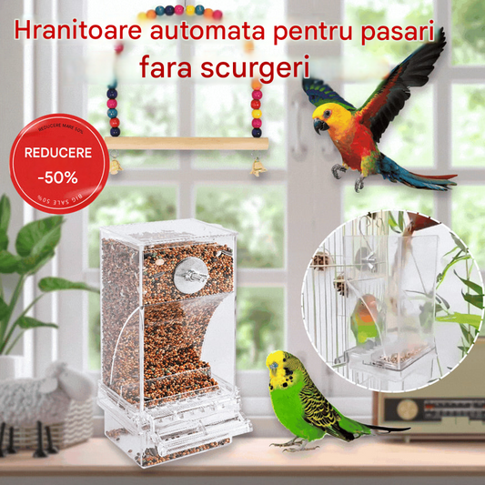 🐦🔥Hrănitoare automată pentru păsări, fără risipă