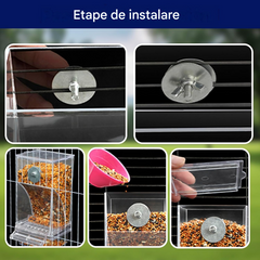 🐦🔥Hrănitoare automată pentru păsări, fără risipă