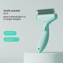 🔥🔥Pieptene pentru animale de companie, o perie specială pentru îndepărtarea părului desprins de la câini și pisici.