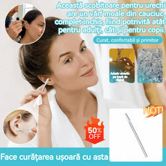 👂✨【Îndepărtare extrem de eficientă a cerumenului】Bețișor de curățare a cerumenului special conceput