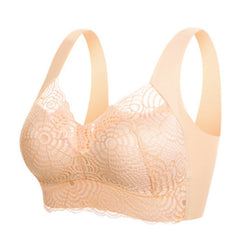 💕【Cumpărați 2 obțineți 1 gratuit】🎁Sutien cu închidere în față, mărime foarte mare: dantelă fină, cu efect de strângere și ascundere a grăsimii laterale [40 kg-110 kg]
