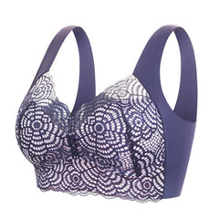 💕【Cumpărați 2 obțineți 1 gratuit】🎁Sutien cu închidere în față, mărime foarte mare: dantelă fină, cu efect de strângere și ascundere a grăsimii laterale [40 kg-110 kg]