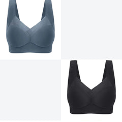 🔥👙【2 bucată】✨Sutien de damă, subțire, fără cusături, dintr-o singură piesă, confortabil și lejer【40-110 kg】