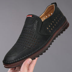 👟Pantofi casual din piele naturală pentru bărbați, lucrați manual