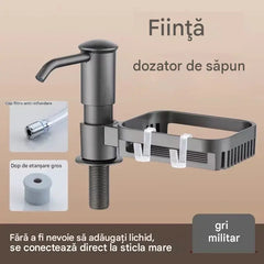 Kit tub prelungitor dozator de săpun pentru chiuvetă de baie
