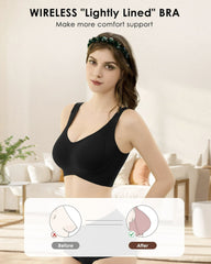😍【Pachet de 4】Sutien pentru femei fără sârmă, dintr-o bucată❤️【40-95KG】