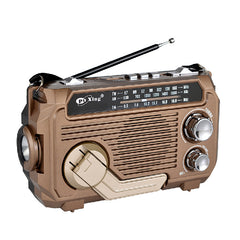 💥Generarea manuală de energie este posibilă în caz de urgență🏕️Radio portabil multifuncțional, radio AM, card Bluetooth stabil, audio multibandă