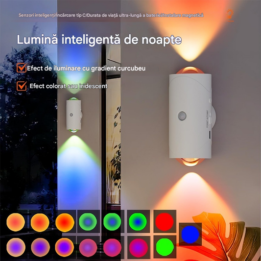 🌙✨ Lumini de noapte RGB inteligente cu senzor – Iluminează-ți casa fără efort
