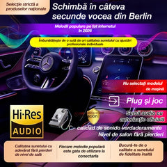🚗🎵🎵【Unitate flash USB pentru muzică】Conține 3000 de melodii, 200 de videoclipuri muzicale și efecte sonore 6D.
