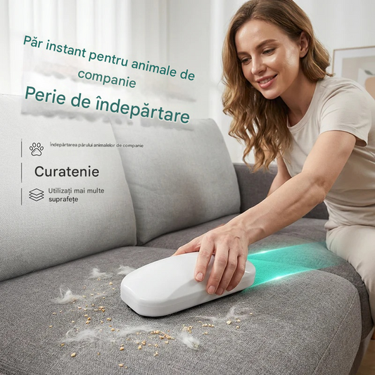 🔥🧹Perie portabilă pentru îndepărtarea părului și a scamelor, îndepărtător de scame pentru haine.
