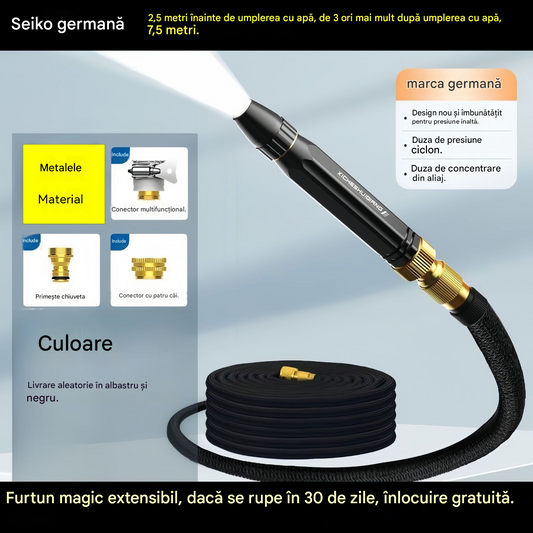 🔥⏰50% reducere 【Set de 2 piese】Pistol de pulverizare de înaltă presiune pentru uz casnic + furtun telescopic de apă de 2,5 m