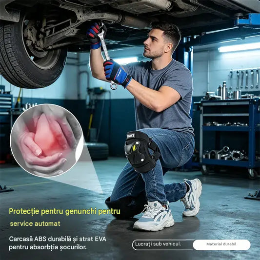 Genunchiere fluorescente de protecție pentru toate anotimpurile