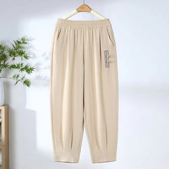 🔥✨【M-4XL】👖Pantaloni noi de vară subțiri din bumbac și in, cu nouă puncte