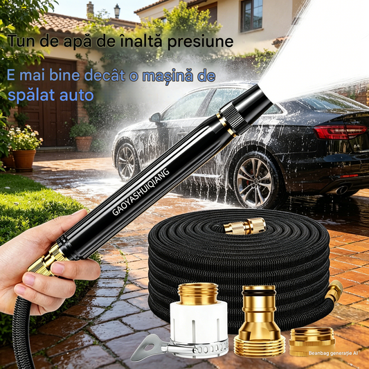 🔥⏰50% reducere 【Set de 2 piese】Pistol de pulverizare de înaltă presiune pentru uz casnic + furtun telescopic de apă de 2,5 m