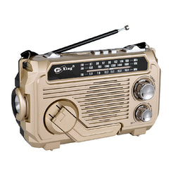 💥Generarea manuală de energie este posibilă în caz de urgență🏕️Radio portabil multifuncțional, radio AM, card Bluetooth stabil, audio multibandă