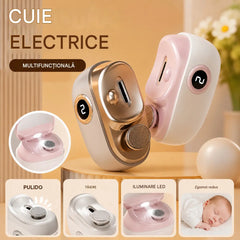 Pilă de unghii electrică multifuncțională, unghier electric cu protecție anti-ciupire