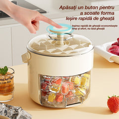 💞Vânzările au depășit 160.000! 💥🥤🧊 Reducere de 50%! Aparat de gheață cu funcție de depozitare a gheții: poate face 40 de cuburi de gheață odată, capacul nu este sigilat.