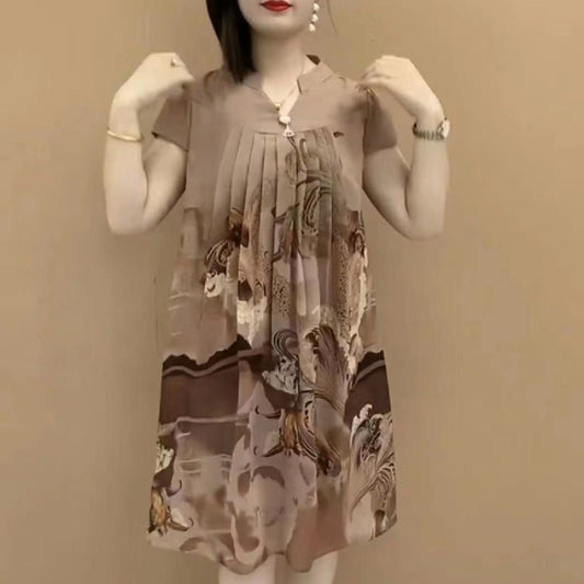 【🏆Produse de mare succes】💎👗Rochie nouă, la modă, până la genunchi, pentru femei, lejeră și zveltă