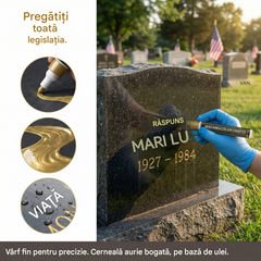 【Cumpărați 2 obțineți 2 gratuit】🖍️Vopsea rezistentă la apă și care nu se decolorează, destinată reparării și revopsirii inscripțiilor de pe plăcile de piatră