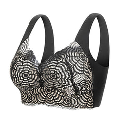 💕【Cumpărați 2 obțineți 1 gratuit】🎁Sutien cu închidere în față, mărime foarte mare: dantelă fină, cu efect de strângere și ascundere a grăsimii laterale [40 kg-110 kg]