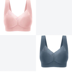 🔥👙【2 bucată】✨Sutien de damă, subțire, fără cusături, dintr-o singură piesă, confortabil și lejer【40-110 kg】