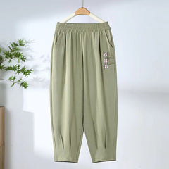 🔥✨【M-4XL】👖Pantaloni noi de vară subțiri din bumbac și in, cu nouă puncte