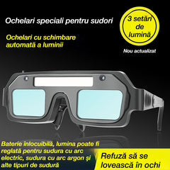 💥🔥🕶️Ochelari de sudură cu auto-întunecare, protecție dublă împotriva strălucirii și a razelor UV