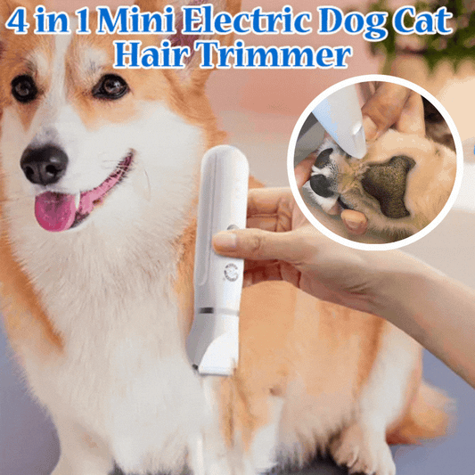 💖Cel mai mic preț pentru o perioadă limitată 🐕😺 Mini-tunsor electric pentru pisici și câini, 4-în-1 + foarfecă pentru unghii