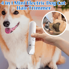 💖Cel mai mic preț pentru o perioadă limitată 🐕😺 Mini-tunsor electric pentru pisici și câini, 4-în-1 + foarfecă pentru unghii