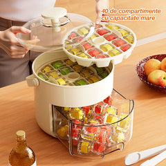 💞Vânzările au depășit 160.000! 💥🥤🧊 Reducere de 50%! Aparat de gheață cu funcție de depozitare a gheții: poate face 40 de cuburi de gheață odată, capacul nu este sigilat.