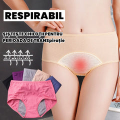 🔥【pachet de 3】noi slipi îmbunătățiți, cu talie înaltă, rezistenti la scurgeri - confortabili și prietenoși cu pielea