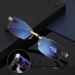 🧐【Ofertă limitată】👓️【Cumpărați 1 obțineți 1 gratuit】Ochelari de citit cu margini tăiate cu diamant care blochează lumina albastră