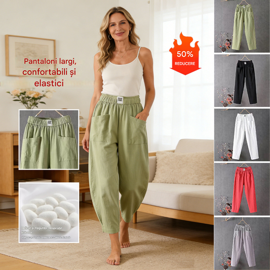 🌿🌈【Cel mai vândut】【M-4XL】Pantaloni largi pentru femei, de primăvară, noi, 2026, pantaloni casual confortabili