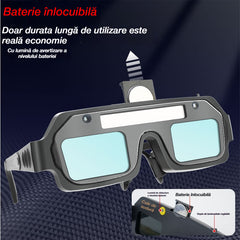 💥🔥🕶️Ochelari de sudură cu auto-întunecare, protecție dublă împotriva strălucirii și a razelor UV