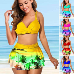 🔥👙【S-3XL】2026 stil nou, set de costume de baie sexy pentru bikini cu volane desfăcute imprimate