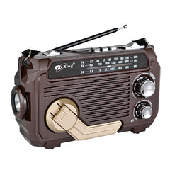 💥Generarea manuală de energie este posibilă în caz de urgență🏕️Radio portabil multifuncțional, radio AM, card Bluetooth stabil, audio multibandă
