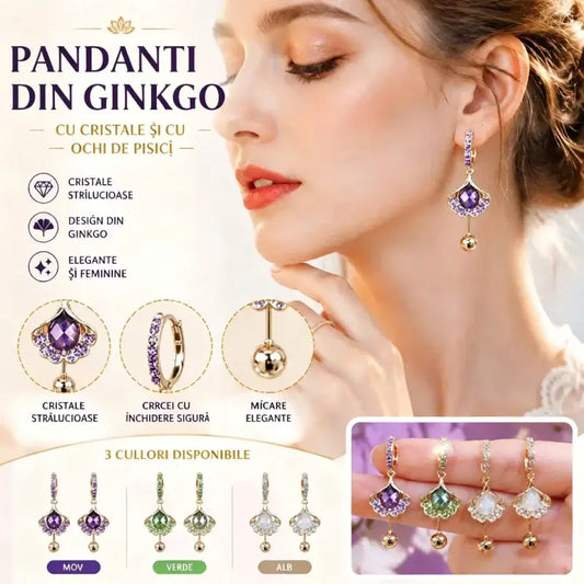 【Cumpără 1, primești 2 gratis】💓Cercei ochi de pisică, cercei la modă și rafinați.【3 articole: Verde + Alb + Mov】