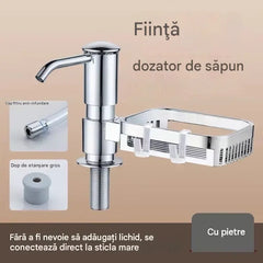 Kit tub prelungitor dozator de săpun pentru chiuvetă de baie