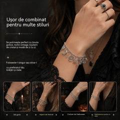 Brățară vintage cu talismane și o notă mistică pentru femei – Bijuterii celeste, gotice și boho 🔮✨