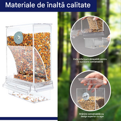 🐦🔥Hrănitoare automată pentru păsări, fără risipă