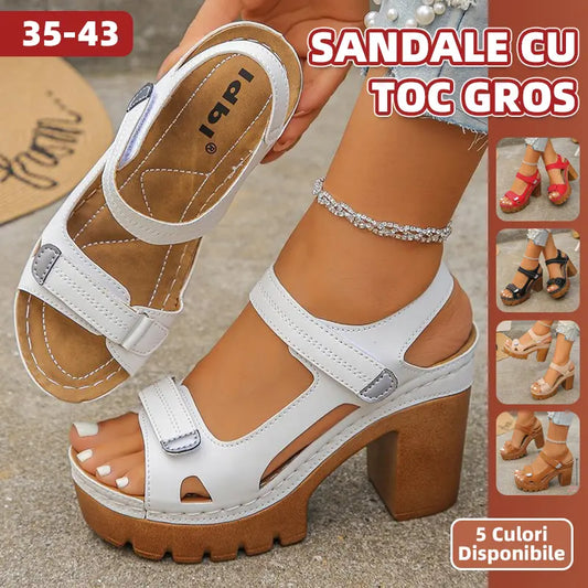 🔥Lichidare de stoc pentru o perioadă limitată de timp【35-43】🔥 Sandale cu toc gros și platformă – mai înaltă, mai stabilă, mai stilată