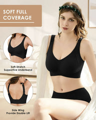😍【Pachet de 4】Sutien pentru femei fără sârmă, dintr-o bucată❤️【40-95KG】