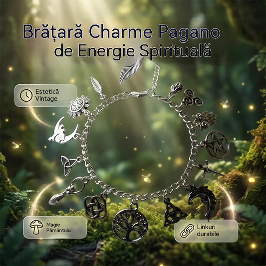 Brățară vintage cu talismane și o notă mistică pentru femei – Bijuterii celeste, gotice și boho 🔮✨