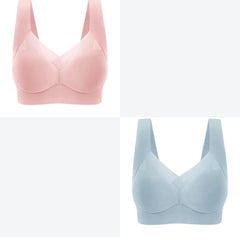 🔥👙【2 bucată】✨Sutien de damă, subțire, fără cusături, dintr-o singură piesă, confortabil și lejer【40-110 kg】
